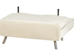 Velvet Single Sofa Bed Cream Farris