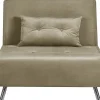 Velvet Single Sofa Bed Olive Green Farris