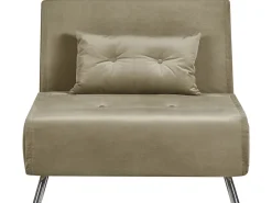 Velvet Single Sofa Bed Olive Green Farris