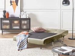 Velvet Single Sofa Bed Olive Green Farris