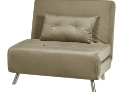 Velvet Single Sofa Bed Olive Green Farris