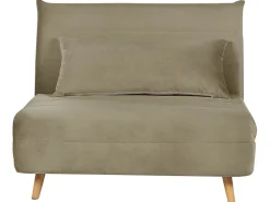 Velvet Single Sofa Bed Olive Green Setten