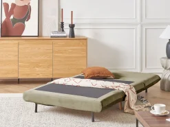 Velvet Single Sofa Bed Olive Green Setten
