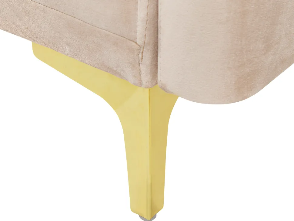 Velvet Sofa Bed Beige Lucan