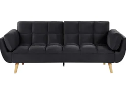 Velvet Sofa Bed Black Asby