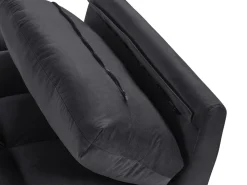 Velvet Sofa Bed Black Asby
