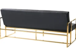 Velvet Sofa Bed Black Marstal