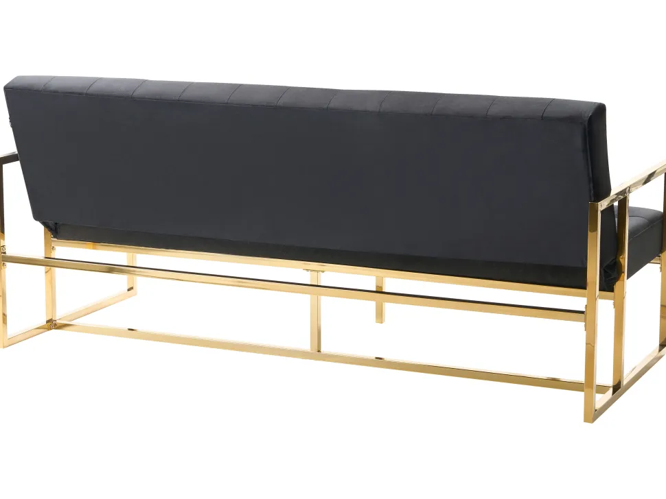 Velvet Sofa Bed Black Marstal