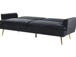 Velvet Sofa Bed Black Vettre