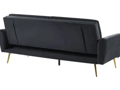 Velvet Sofa Bed Black Vettre