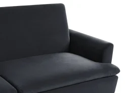 Velvet Sofa Bed Black Vettre