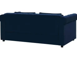 Velvet Sofa Bed Blue Chesterfield