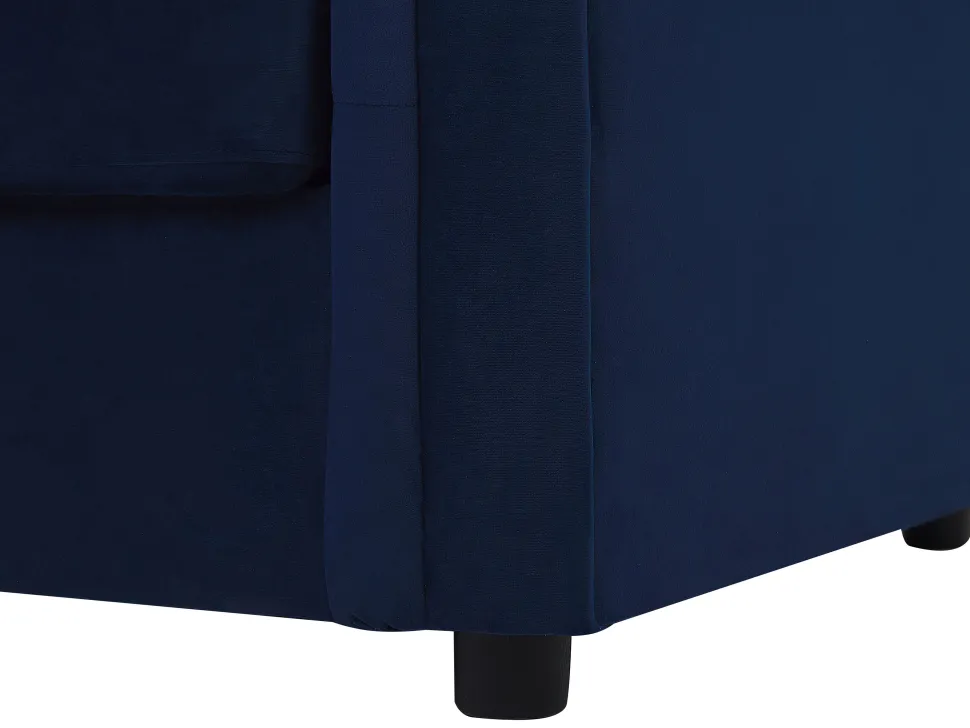 Velvet Sofa Bed Blue Chesterfield
