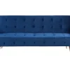 Velvet Sofa Bed Blue Selnes