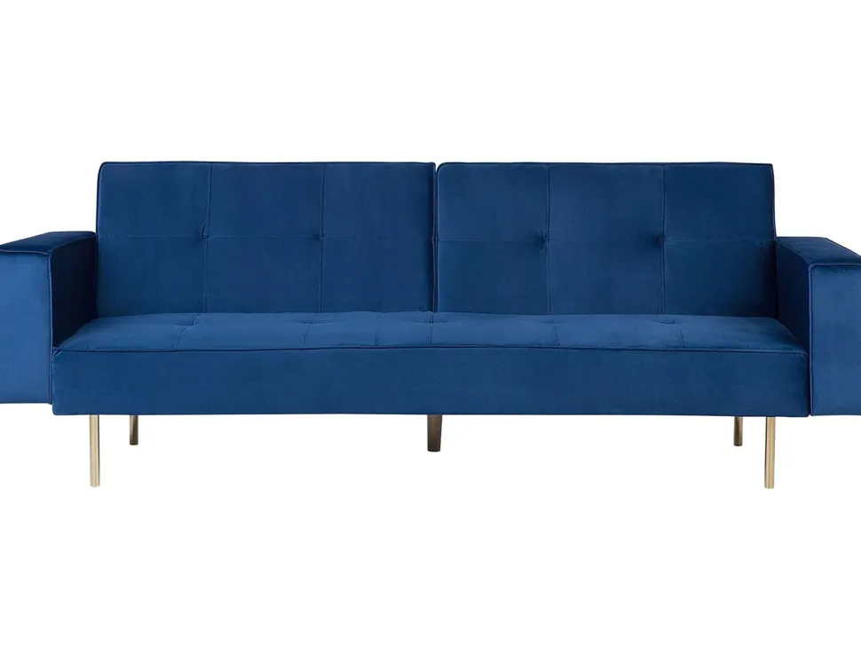 Velvet Sofa Bed Blue Visnes