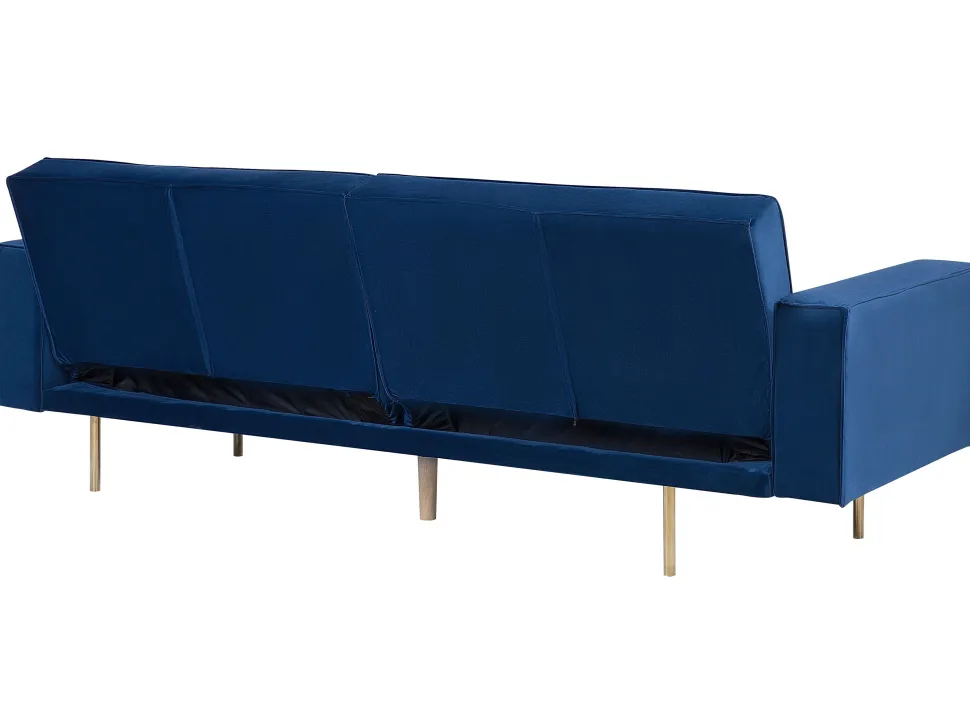 Velvet Sofa Bed Blue Visnes