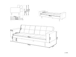 Velvet Sofa Bed Blue Visnes