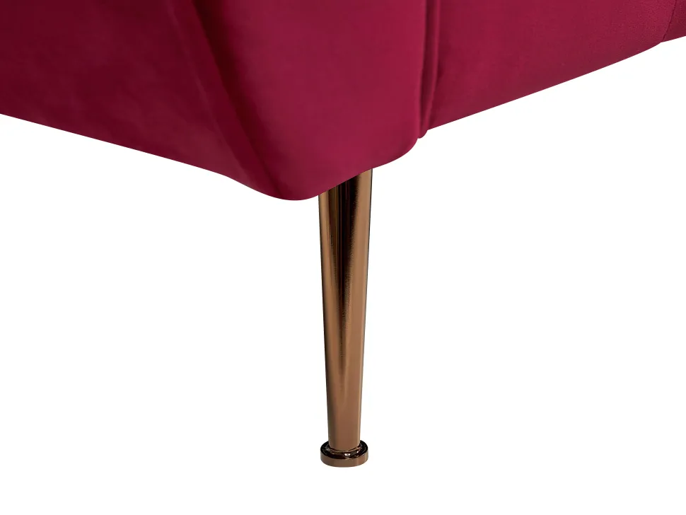 Velvet Sofa Bed Burgundy Selnes