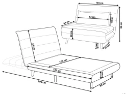 Velvet Sofa Bed Cream Setten