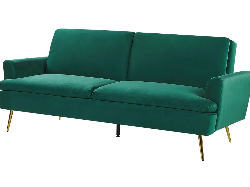 Velvet Sofa Bed Dark Green Vettre