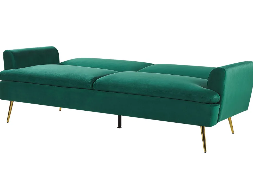 Velvet Sofa Bed Dark Green Vettre