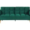 Velvet Sofa Bed Green Asby