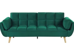 Velvet Sofa Bed Green Asby
