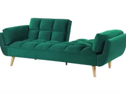 Velvet Sofa Bed Green Asby
