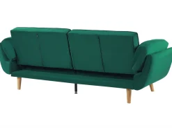 Velvet Sofa Bed Green Asby