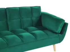 Velvet Sofa Bed Green Asby