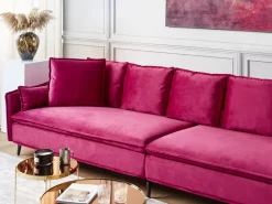 Velvet Sofa Fuchsia Pink Aure