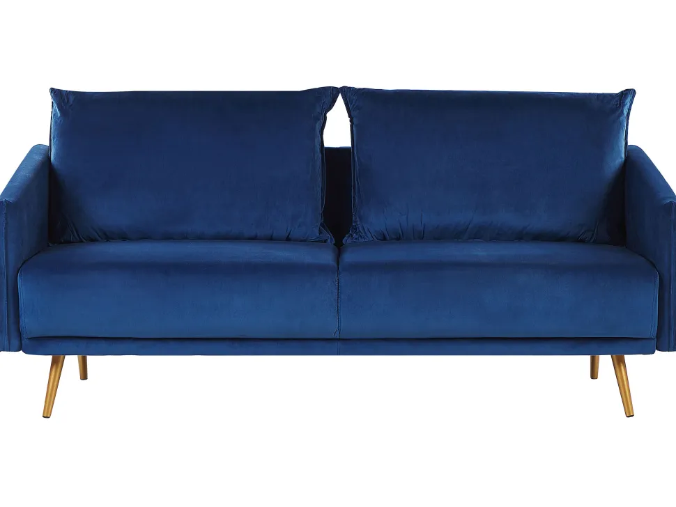 Velvet Sofa Set Navy Blue Maura