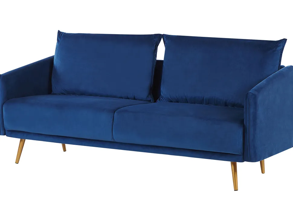 Velvet Sofa Set Navy Blue Maura