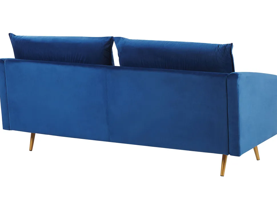 Velvet Sofa Set Navy Blue Maura