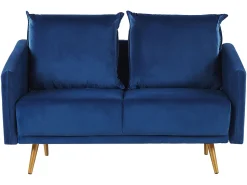 Velvet Sofa Set Navy Blue Maura