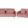 Velvet Sofa Set Pink Maura