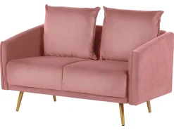 Velvet Sofa Set Pink Maura