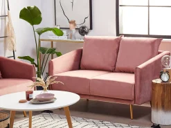 Velvet Sofa Set Pink Maura