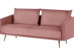 Velvet Sofa Set Pink Maura