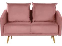 Velvet Sofa Set Pink Maura