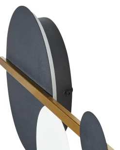 Wandleuchte Led Metall Schwarz / Gold Rund Parita