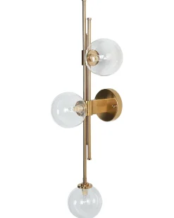 Wandleuchte Metall Gold 3-Flammig Kugelform Tulija