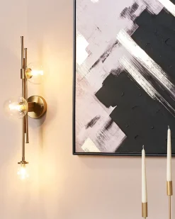 Wandleuchte Metall Gold 3-Flammig Kugelform Tulija