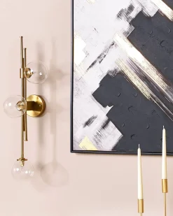 Wandleuchte Metall Gold 3-Flammig Kugelform Tulija
