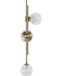 Wandleuchte Metall Gold 3-Flammig Kugelform Tulija
