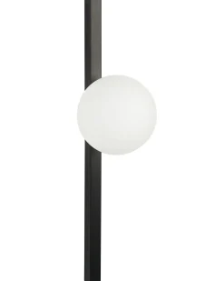 Wandleuchte Metall Schwarz / Weis Kugelform Isabella