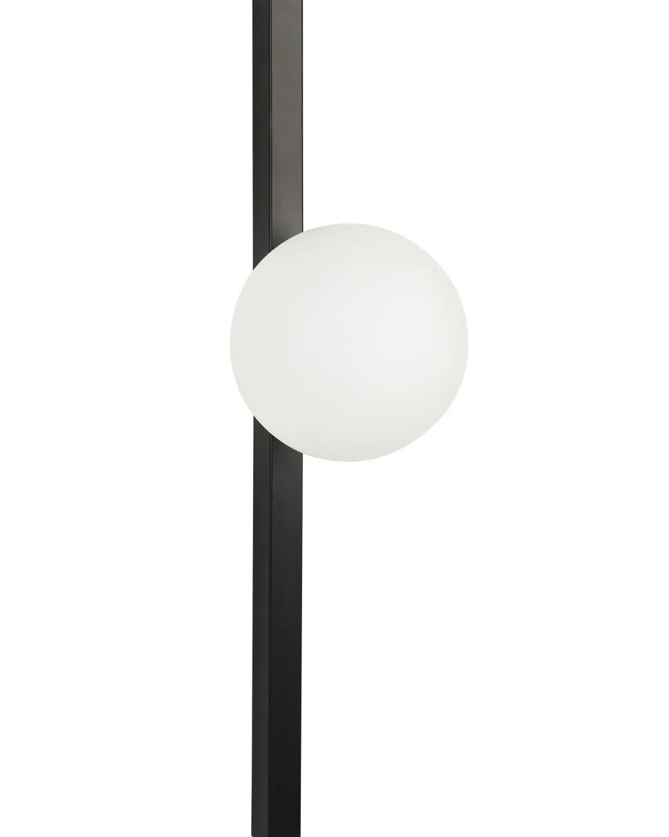 Wandleuchte Metall Schwarz / Weis Kugelform Isabella