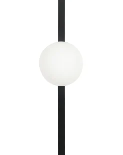 Wandleuchte Metall Schwarz / Weis Kugelform Isabella