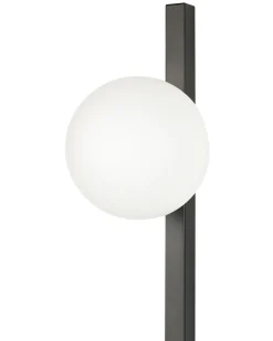 Wandleuchte Metall Schwarz / Weis Kugelform Isabella