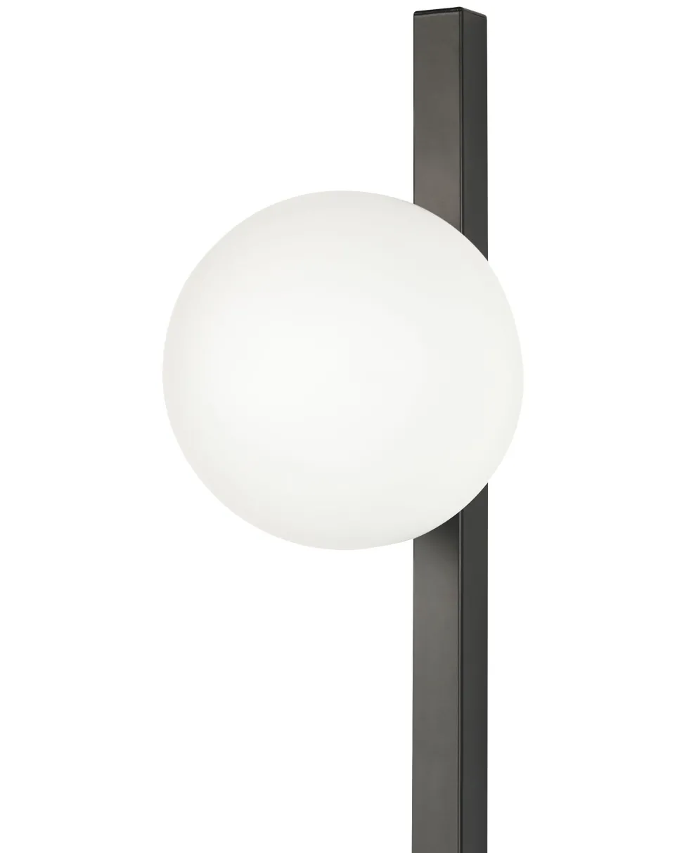 Wandleuchte Metall Schwarz / Weis Kugelform Isabella